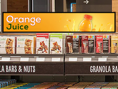 VETO Indoor Advertising Media Player Strip Ultra Wide Shelf Screen Stretch Bar LCD-display