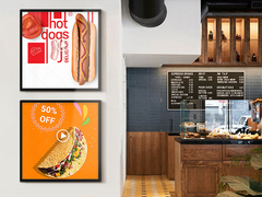 VETO LCD Ultradunne hoge resolutie Wifi hangend dubbelzijdig displayontwerp