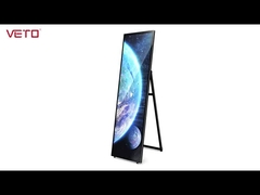 VETO 75 inch Indoor Draagbare Reclame scherm HD-resolutie Batterij LCD Digitaal Signage P