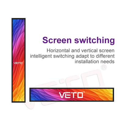 Supermarket Shelf Stretched Bar LCD Display Ultra Wide 23.1 Inch Android Long Screen
