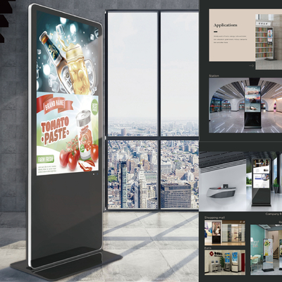 VETO 43 inch vloer staande digitale signage advertentie display kiosk met 7 * 24 auto media player