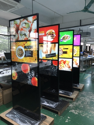 VETO 43-86 inch vloerstand afvoerdisplay wifi digitale borden lcd reclame speler binnenshuis digitale totem