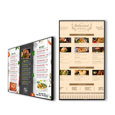 Kwaliteit VETO Digitale menuborden Wandmontage LCD advertentie scherm Android Digitaal signage FHD scherm voor restaurant winkels fabriek