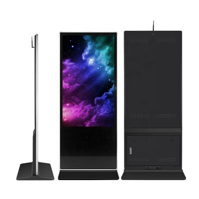 Kwaliteit VETO 43 49 55 inch vloerstaande digitale signage met 1920 * 1080 resolutie Android OS touchscreen kiosk en 60.000 uur levensduur fabriek