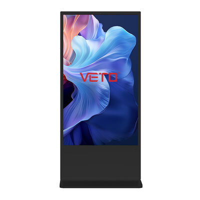 Kwaliteit VETO 32-86 inch vloer staande digitale borden met 4K resolutie Android OS en infrarood touch voor indoor reclame fabriek