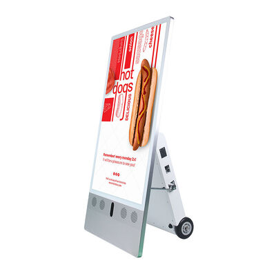 Kwaliteit VETO Buiten 32 43 55 inch Digitaal Poster Waterdicht Opladen Draagbare Digitaal Signage fabriek