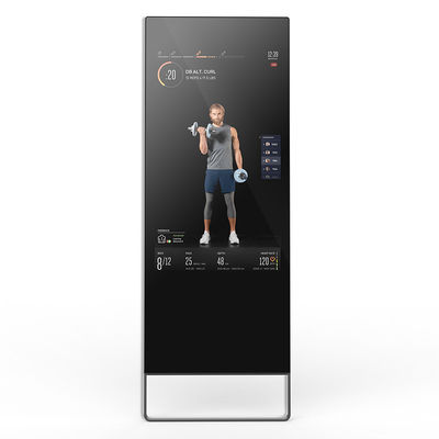 Kwaliteit 43 media van het duimtouche screen van de de gymnastiektraining van de speler magische interactieve androïde Geschiktheid slimme de spiegel reclame Fabriek