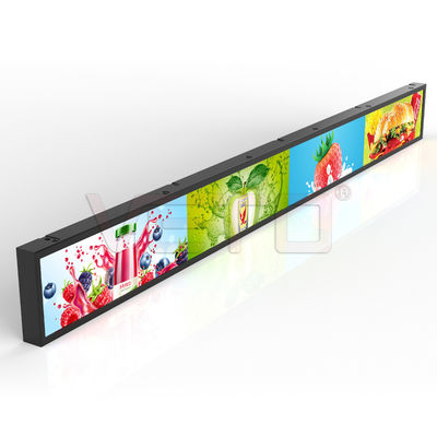 1200mm Bar LCD Advertising Display 49.5 Inch High Shelf Edge Long Digital Signage
