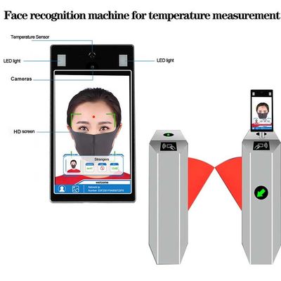 Face Recognition Camera Intelligent Access Control Thermometer Kiosk